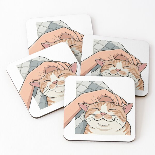 Item preview, Happy Ham - Affectionate Orange Tabby Getting Head Scratches - Pure Joy designed and sold by TrioTabbyTale.