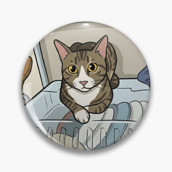 Item preview, Mischievous Grey Tabby Cat - I Sit Where I Want - Funny Real Photo Art designed and sold by TrioTabbyTale.
