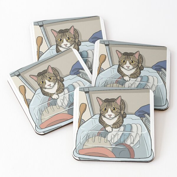 Item preview, Mischievous Grey Tabby Cat - I Sit Where I Want - Funny Real Photo Art designed and sold by TrioTabbyTale.