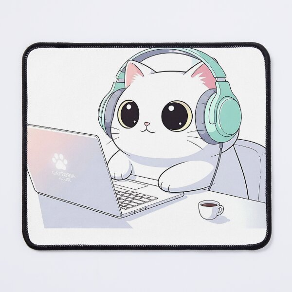 Item preview, Pastel Tech Kitty Vibes | Cute Digital Cat Art designed and sold by CraftoriaRealm.