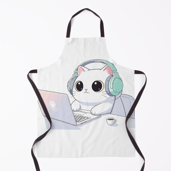 Item preview, Pastel Tech Kitty Vibes | Cute Digital Cat Art designed and sold by CraftoriaRealm.