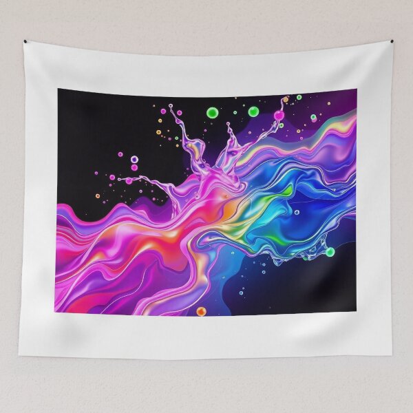 Item preview, Abstract design with colorful waves designed and sold by BenCoStyle.