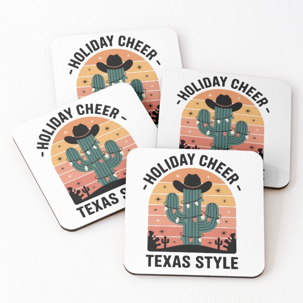 Item preview, Holiday Cheer Texas Style – Cowboy Cactus Christmas Tee designed and sold by Happy'CLICK'.