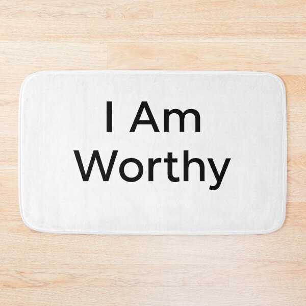 Item preview, I Am Worthy - Minimalist Affirmation Typography Design designed and sold by JaneMcCarthyDNA.