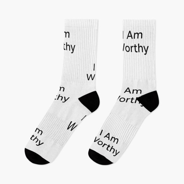 Item preview, I Am Worthy - Minimalist Affirmation Typography Design designed and sold by JaneMcCarthyDNA.