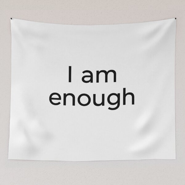 Item preview, I am enough – Minimalist Positive Affirmation Typography designed and sold by JaneMcCarthyDNA.
