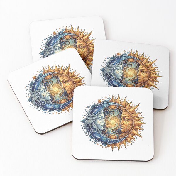 Item preview, Sun & Moon Lovers – Celestial Cosmic Art designed and sold by EJWorlds.