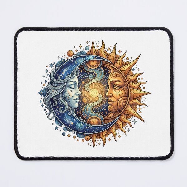 Item preview, Sun & Moon Lovers – Celestial Cosmic Art designed and sold by EJWorlds.