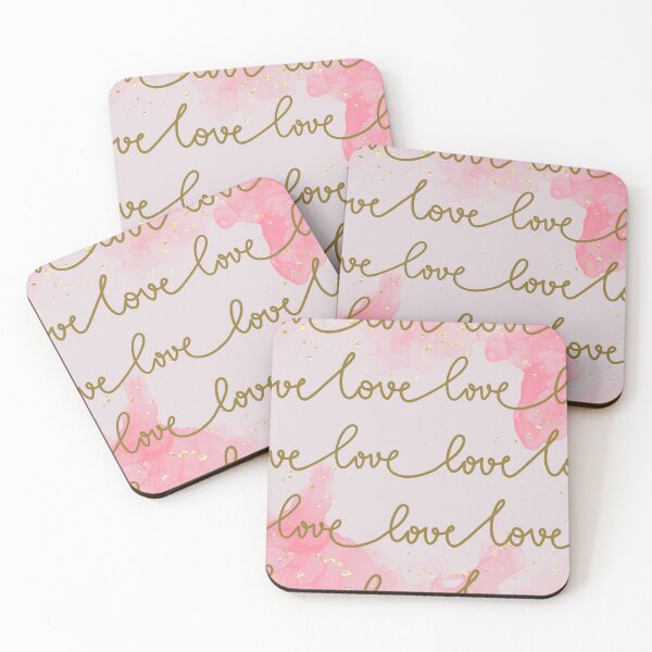 Item preview, Golden Love Script – Abstract Romance Pattern designed and sold by MandiDaniDesign.