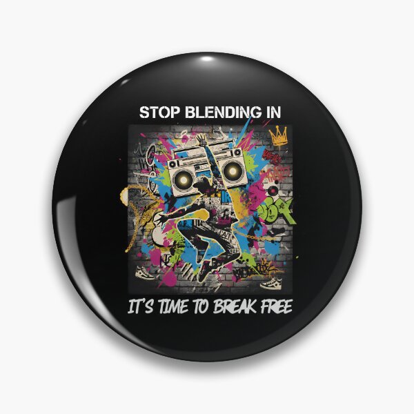 Item preview, ​Stop Blending In Break Free Graffiti Street Art Design - Hip Hop Dancer Boombox Tee designed and sold by SylwiaPrint.