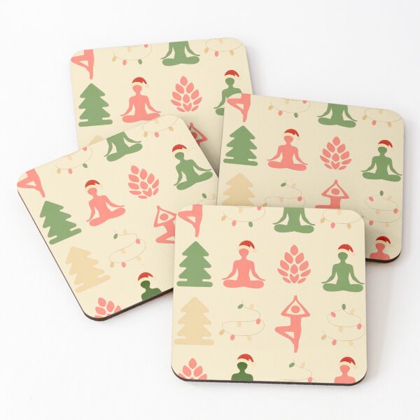 Aperçu de l'œuvre Motif de lumières de yoga de Noël créée et vendue par VibrArtco.