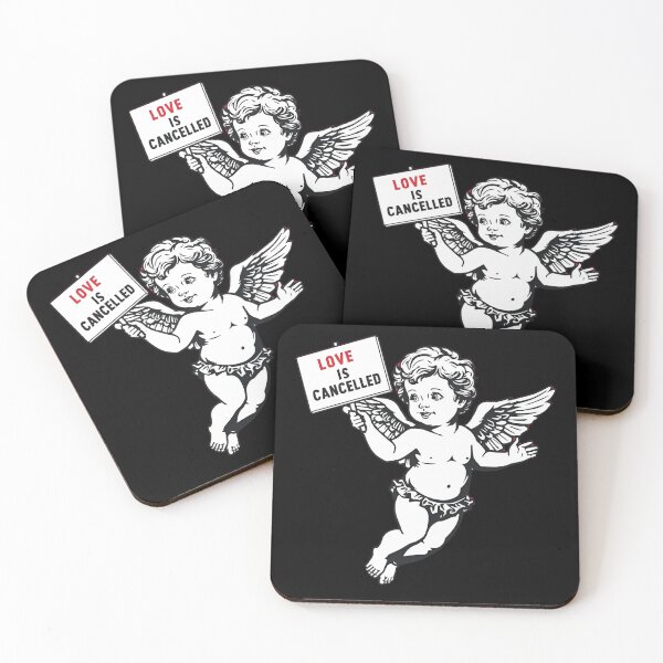 Item preview, Cupid sitting with a protest sign saying “Love Is Cancelled” 1 designed and sold by Neon G.