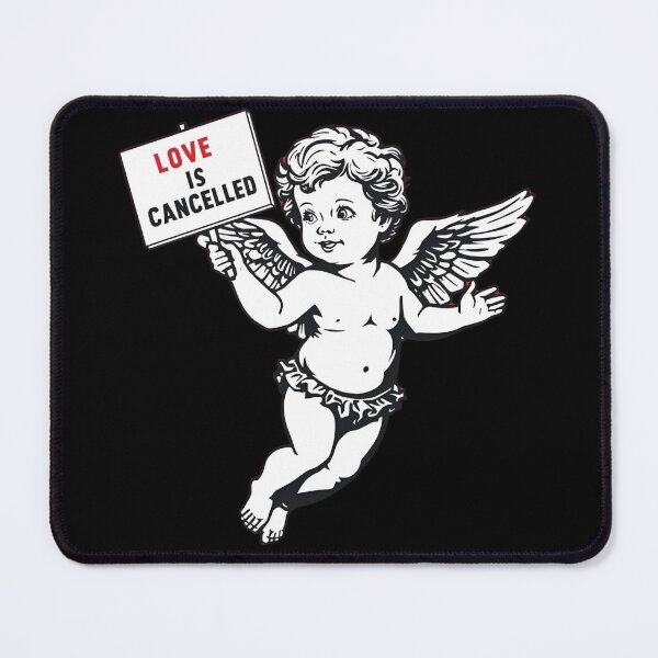 Item preview, Cupid sitting with a protest sign saying “Love Is Cancelled” 1 designed and sold by Neon G.