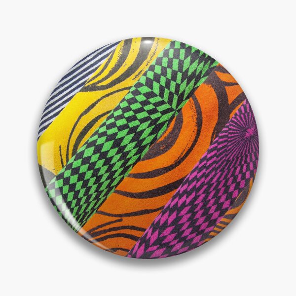 Item preview, Vibrant Optical Art Fabric Stripes With Geometric Patterns In Bright Colors And Hues designed and sold by Bure-NS.