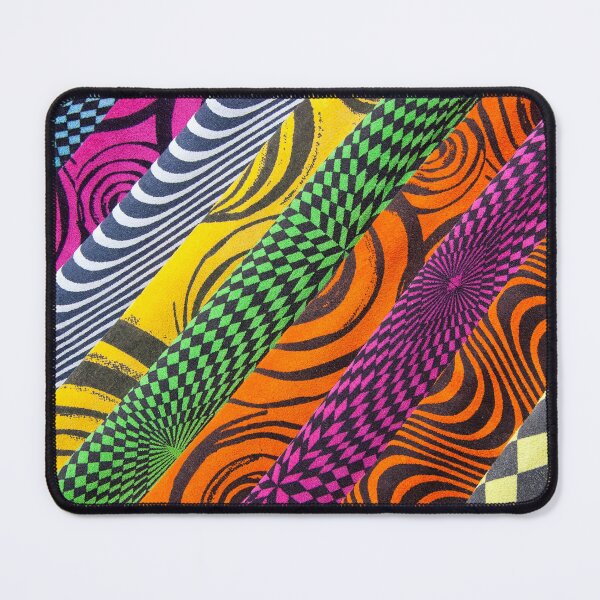 Item preview, Vibrant Optical Art Fabric Stripes With Geometric Patterns In Bright Colors And Hues designed and sold by Bure-NS.