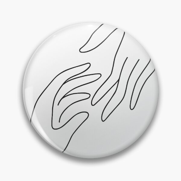 Item preview, Minimalist Line Art – Touching Hands designed and sold by imonodesign.