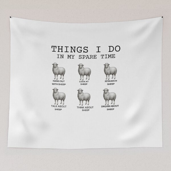 Item preview, Funny Sheep-Things I Do in My Spare Time-Gift for Sheep Lover-Animal Lover designed and sold by belladesign7.