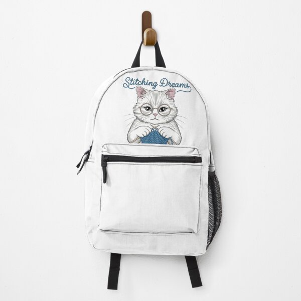 Item preview, Stitching Dreams: Adorable Knitting Cat Sticker for Craft Lovers, Yarn Enthusiasts & Cozy Vibes designed and sold by FluffinCool.