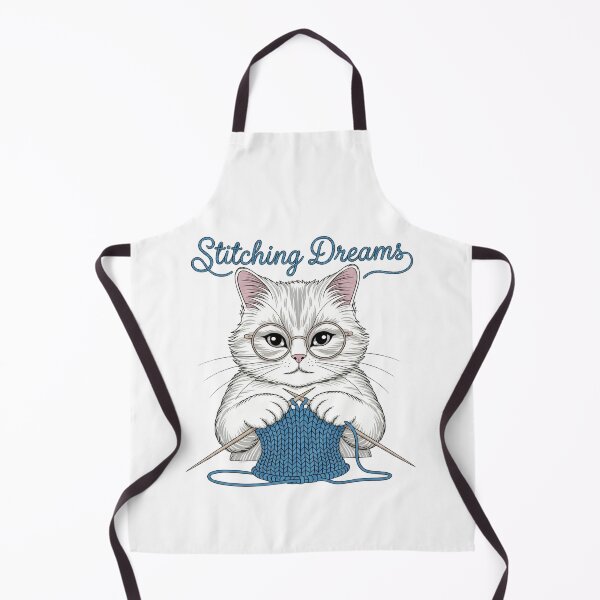 Item preview, Stitching Dreams: Adorable Knitting Cat Sticker for Craft Lovers, Yarn Enthusiasts & Cozy Vibes designed and sold by FluffinCool.