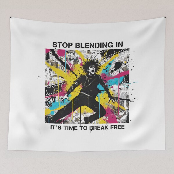 Item preview, Stop Blending In Break Free Graffiti Street Art Design - Hip Hop Dancer Boombox Tee designed and sold by SylwiaPrint.