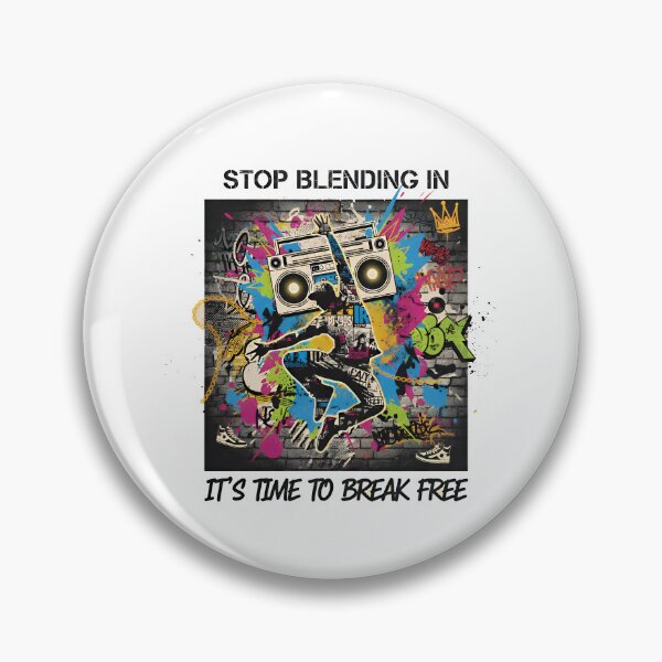 Item preview, ​Stop Blending In Break Free Graffiti Street Art Design - Hip Hop Dancer Boombox Tee designed and sold by SylwiaPrint.