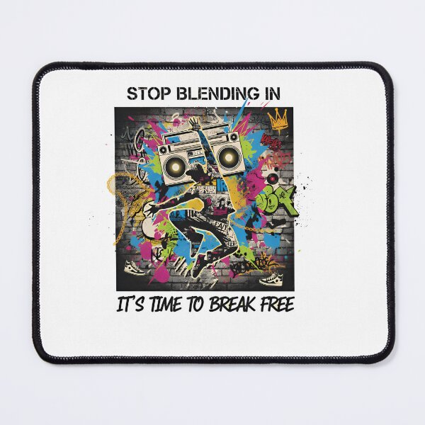 Item preview, ​Stop Blending In Break Free Graffiti Street Art Design - Hip Hop Dancer Boombox Tee designed and sold by SylwiaPrint.
