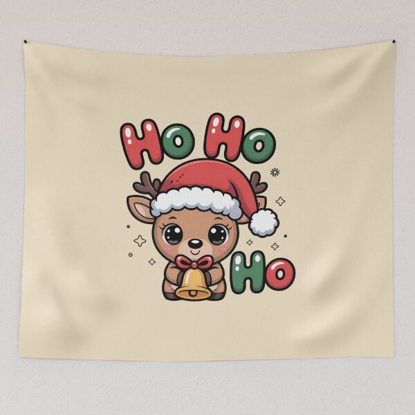 Item preview, Cute Christmas Reindeer – Ho Ho Ho Bell designed and sold by Nimkaew.