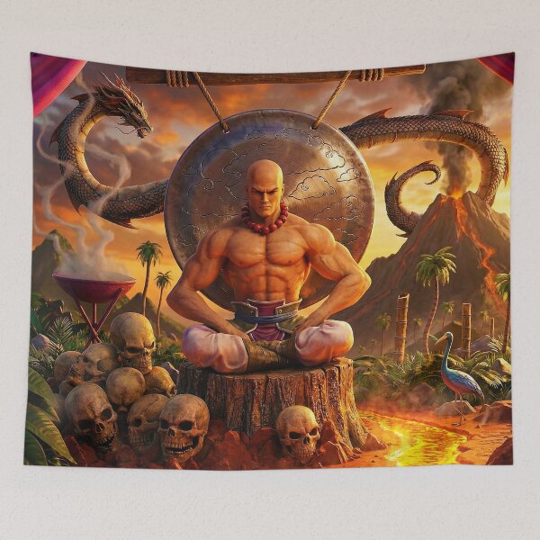 Item preview, Fantasy art Meditating Monk designed and sold by Neon Jungle.