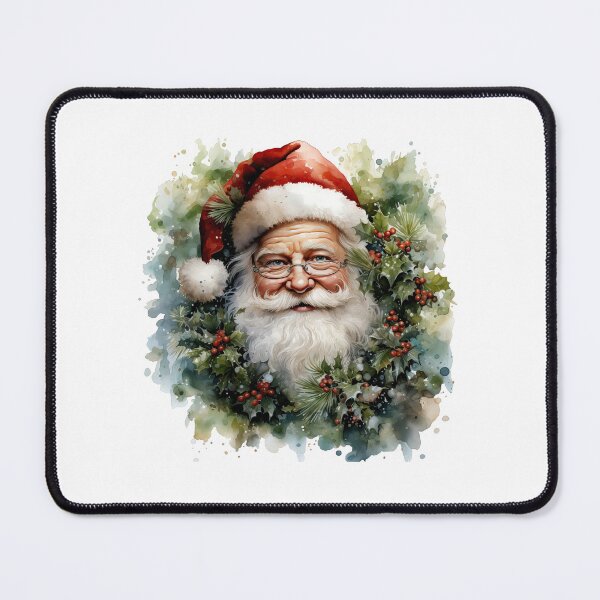 Item preview, Santa in Holly Wreath designed and sold by Liededrom..