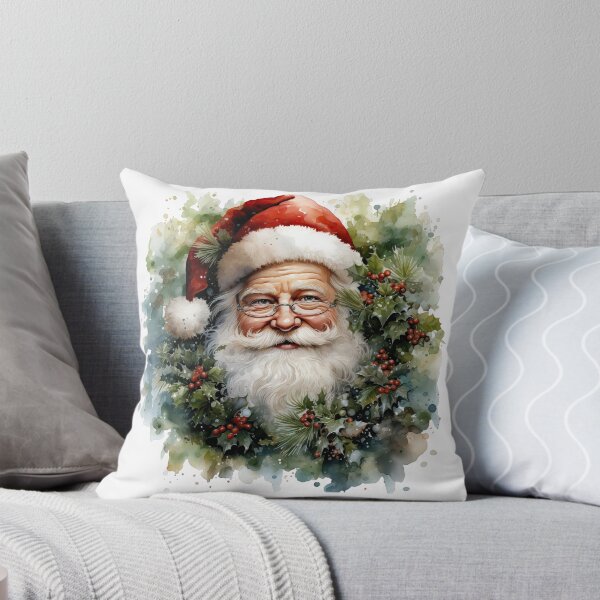 Item preview, Santa in Holly Wreath designed and sold by Liededrom..