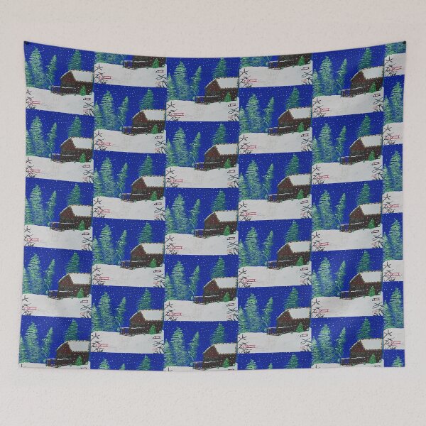 Item preview, Snowy Winter Lodge designed and sold by Art by Anita Burkett.