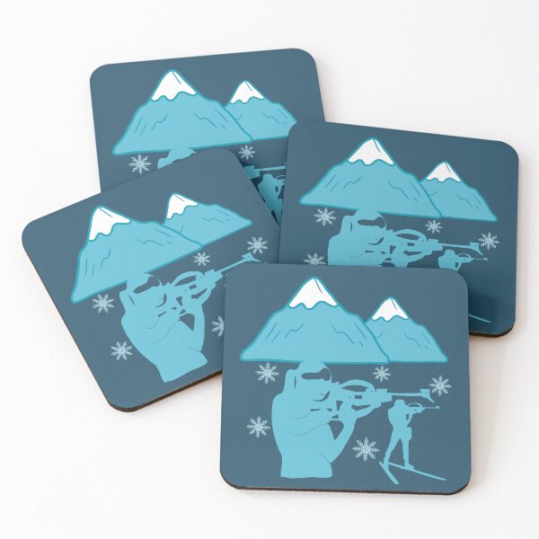 Item preview, Biathletes and Mountains Men Women Biathlon Ski designed and sold by Guess4best.