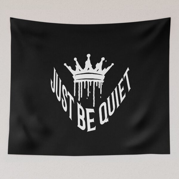 Item preview, Just Be Quiet Crown Graffiti T-Shirt | Bold Minimal Streetwear Design designed and sold by ArtVibe-Ties.
