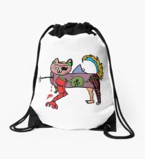 rard the cat Drawstring Bag