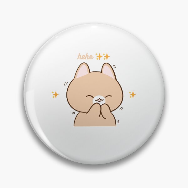 Item preview, Cute Laughing Cat "Hehe" Sparkle Sticker Art designed and sold by cloudiish.