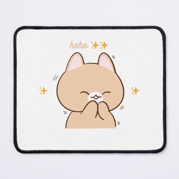 Item preview, Cute Laughing Cat "Hehe" Sparkle Sticker Art designed and sold by cloudiish.
