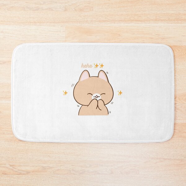 Item preview, Cute Laughing Cat "Hehe" Sparkle Sticker Art designed and sold by cloudiish.