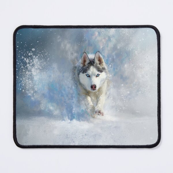 Item preview, A Siberian Husky dashing through fresh snow, Dogs in Motion designed and sold by CDC40.