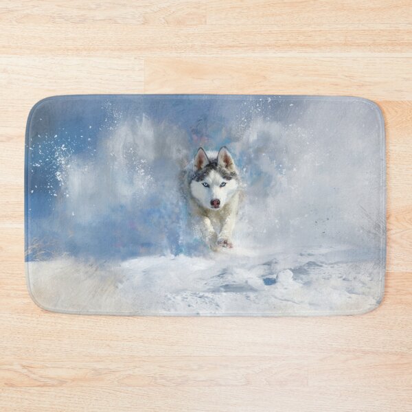 Item preview, A Siberian Husky dashing through fresh snow, Dogs in Motion designed and sold by CDC40.
