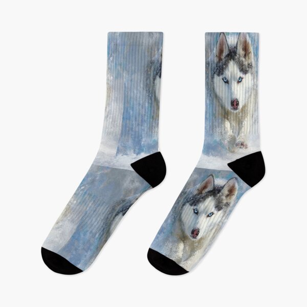 Item preview, A Siberian Husky dashing through fresh snow, Dogs in Motion designed and sold by CDC40.