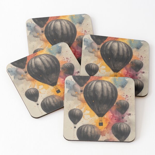 Item preview, Black and white balloons against a sky dotted with splashes of color designed and sold by Mianku | Für das Leben.