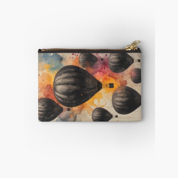 Item preview, Black and white balloons against a sky dotted with splashes of color designed and sold by Mianku | Für das Leben.