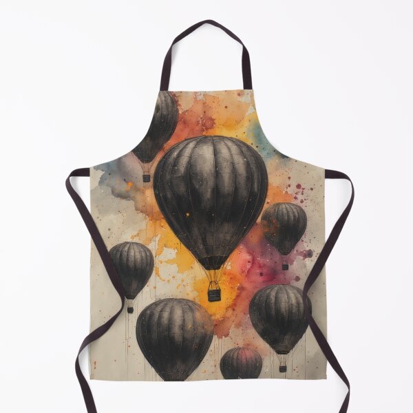 Item preview, Black and white balloons against a sky dotted with splashes of color designed and sold by Mianku | Für das Leben.