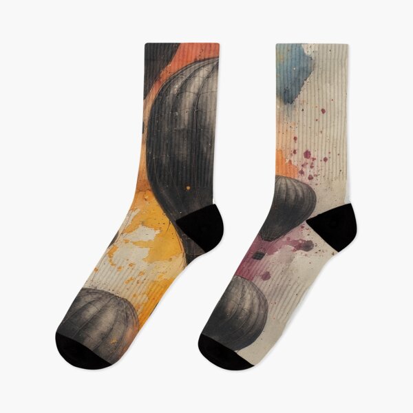 Item preview, Black and white balloons against a sky dotted with splashes of color designed and sold by Mianku | Für das Leben.