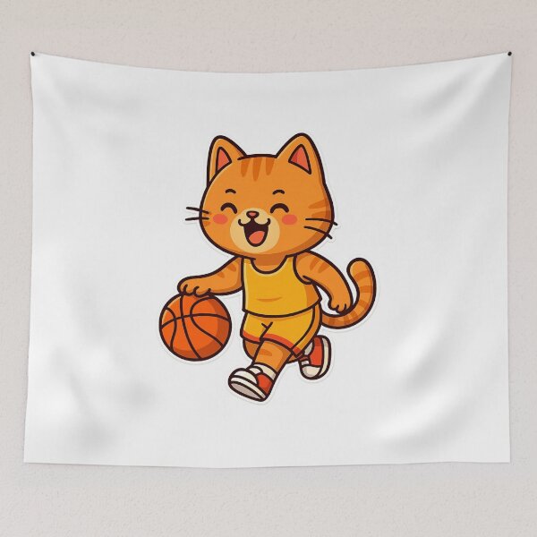 Item preview, Basketball Cat Power – Playful Sports Design designed and sold by luckyyouth.