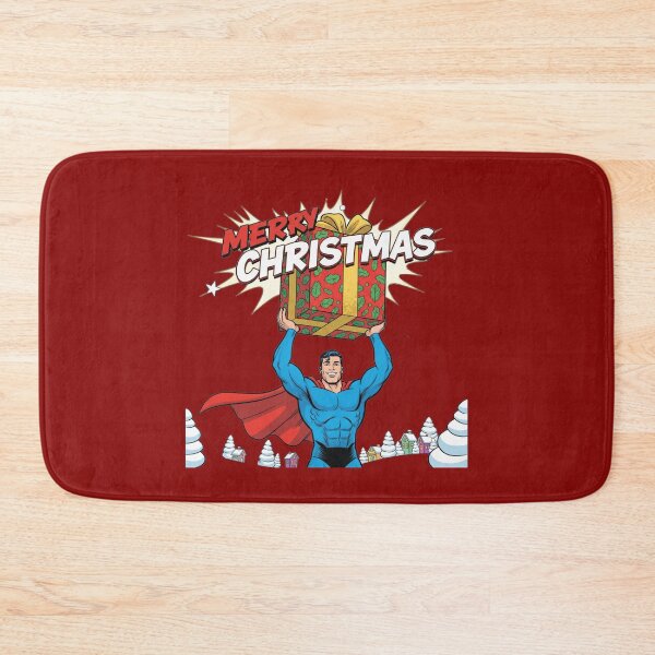 Item preview, Super-Guy Holiday Gift Lift | Christmas Comic Hero designed and sold by UniqueArtsOnly.