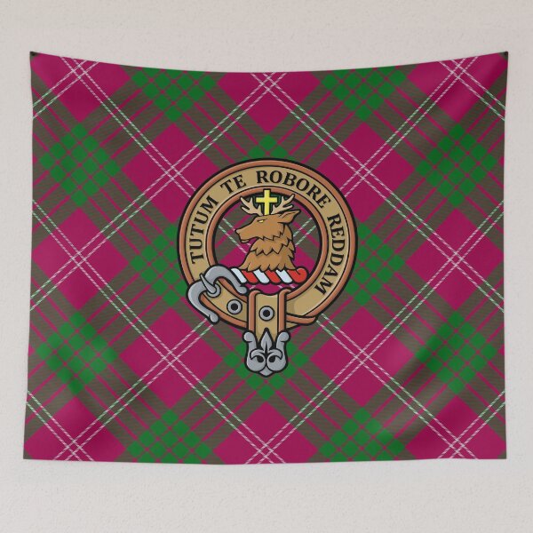 Item preview, Clan Crawford Crest over Tartan designed and sold by sifis.