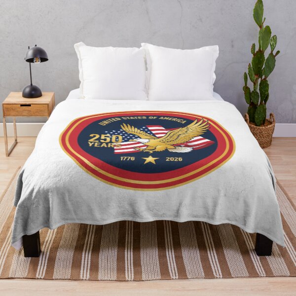 Aperçu de l'œuvre Emblème patriotique américain du 250e anniversaire (1776-2026) représentant un aigle à tête blanche créée et vendue par chattsuede.