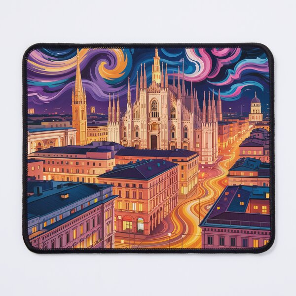 Item preview, Night cityscape of Milan. designed and sold by Lilashakti ⭐️ ⭐️ ⭐️ ⭐️ ⭐️.