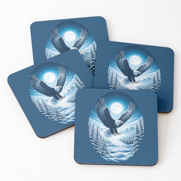 Item preview, Bald Eagle Over Snowy Alaskan Winter Scenery designed and sold by AlchemyColor.
